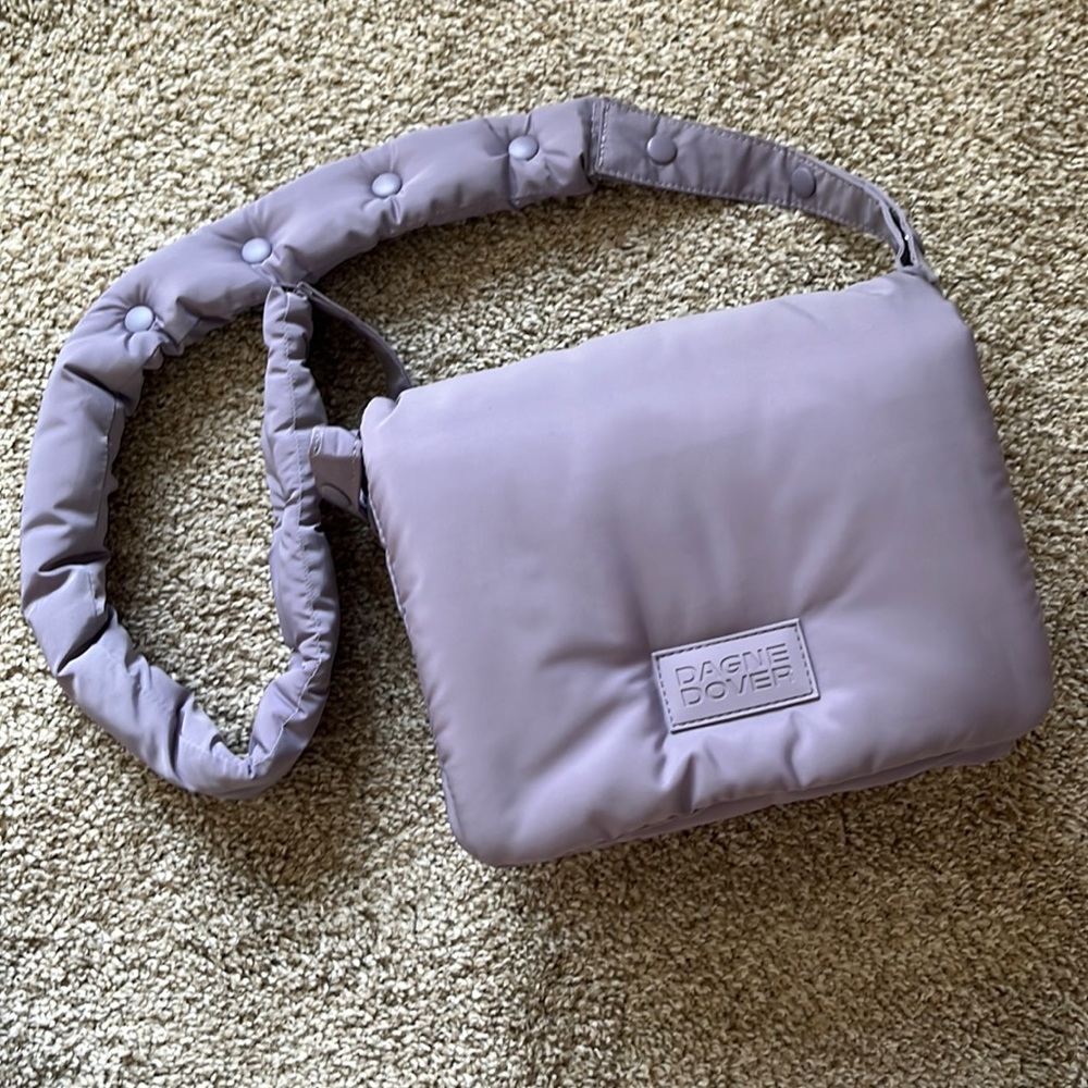 Dagne Dover Lavender Puffer Crossbody Bag